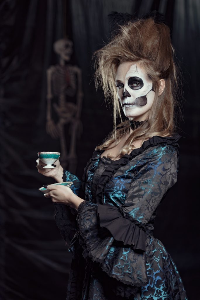 skull styled shoot halloween baroque
